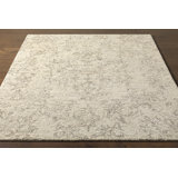 Nithsdale Oriental Handmade Tufted Area Rug in Gray/Beige