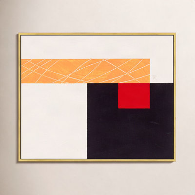 Composition With Yellow 1 Print by Robert Kamnatnik