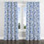 Rideaux French Country - rideau à oeillets bleu en toile de jardin - 1 panneau-277353403-277353406