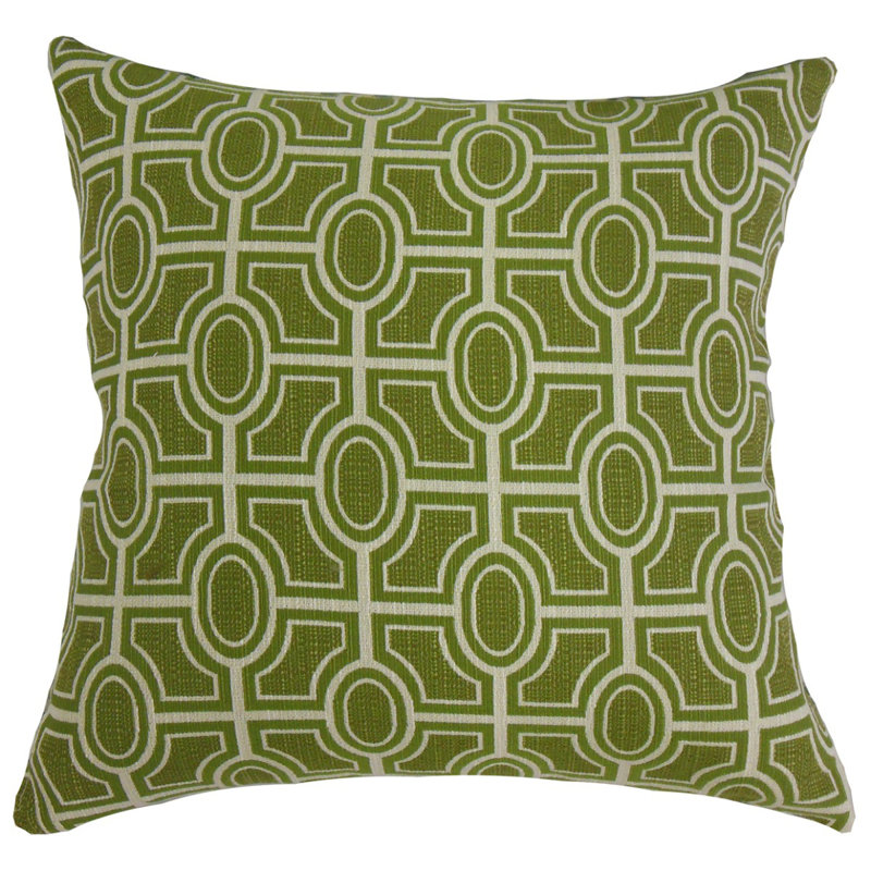 Oihane Geometric Feather Reversible Throw Pillow, 18" x 18"