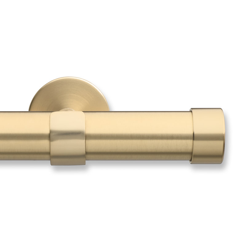 Cambria Designer Series 48" Brushed Gold Curtain Rod with Brackets