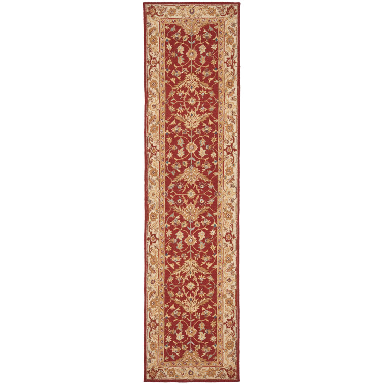 Hollander Hand-Hooked Wool Red Area Rug