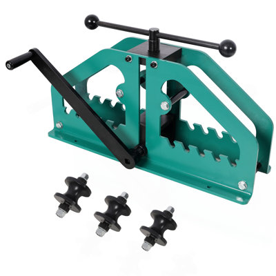Tube Roller Bender with 3pcs Dies,Pipe Rolling Machine, Pipe Bending Tool for Round Tube, Green color