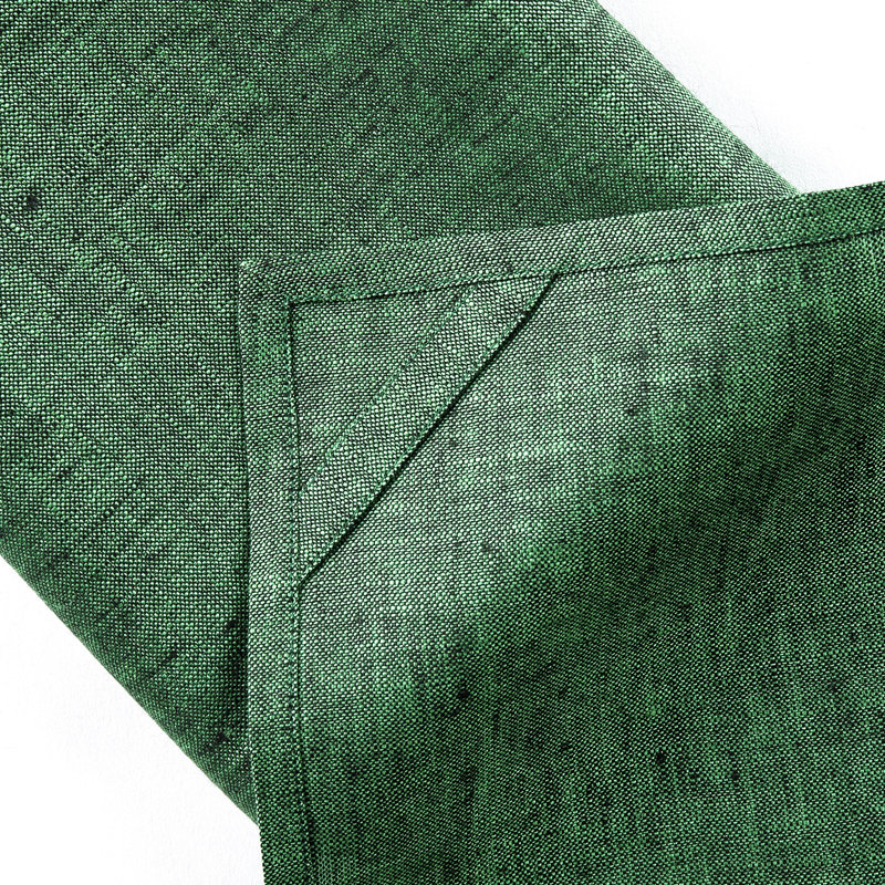 100% Pure Linen Kitchen Towels - Athena, Forest Green