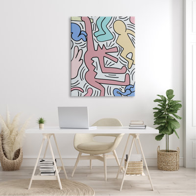 Pop Pop Pastel People Squiggle Lines Design