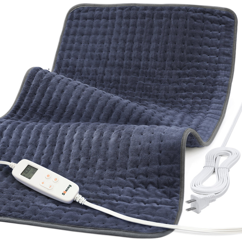 Heating Pad For Back Pain Relief, 33'' X 17'' Xxxl Electric Heating Pad For Neck And Shoulder Cramps With 6 Instaheat Settings, Auto Off, Moist Dry Heat Therapy, Machine Washable
