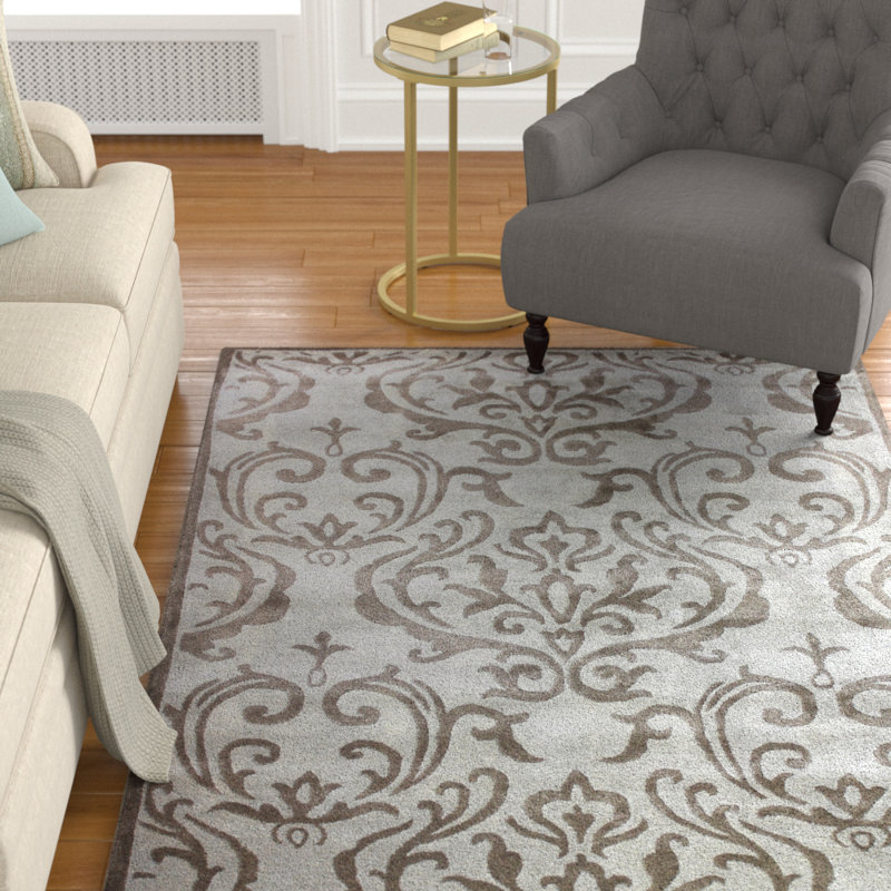 Tapis beige touffeté à la main Sneed, Rectangle 8 pi x 11 pi