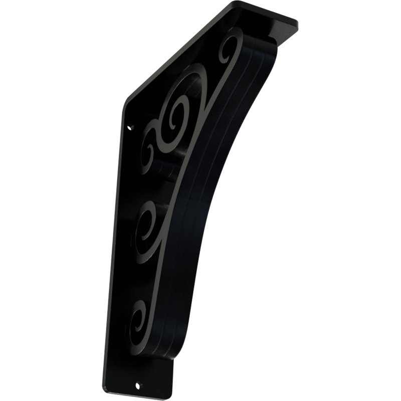 Support en fer forgé Tristan, H 8 po x l 2 po x P 5,5 po, Noir
