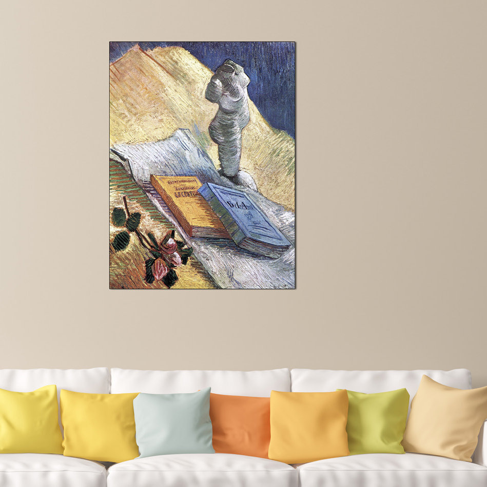 'Still Life with Torso, a Rose and Two Novels' by Vincent Van Gogh Painting Print
