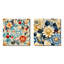 Hilderbrand - Ensemble de 2 collages carrés botaniques abstraits-101849819-101849821