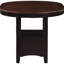 Table à rallonge en châtaignier brun moyen, base à stabilité accrue, aspect bois naturel, avec une surface de finition de 4 po pour la salle à manger, style polyvalent et convenant à l'espace