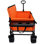 Chariot de chariot pliant convertible 3-en-1 avec banquette et plateau de table pliable monté à l'arrière - Chariot utilitaire robuste de 500 lb, roues tout-terrain d'une capacité de 180 L pour le camping, la plage, les sports, le jardin et l'orange