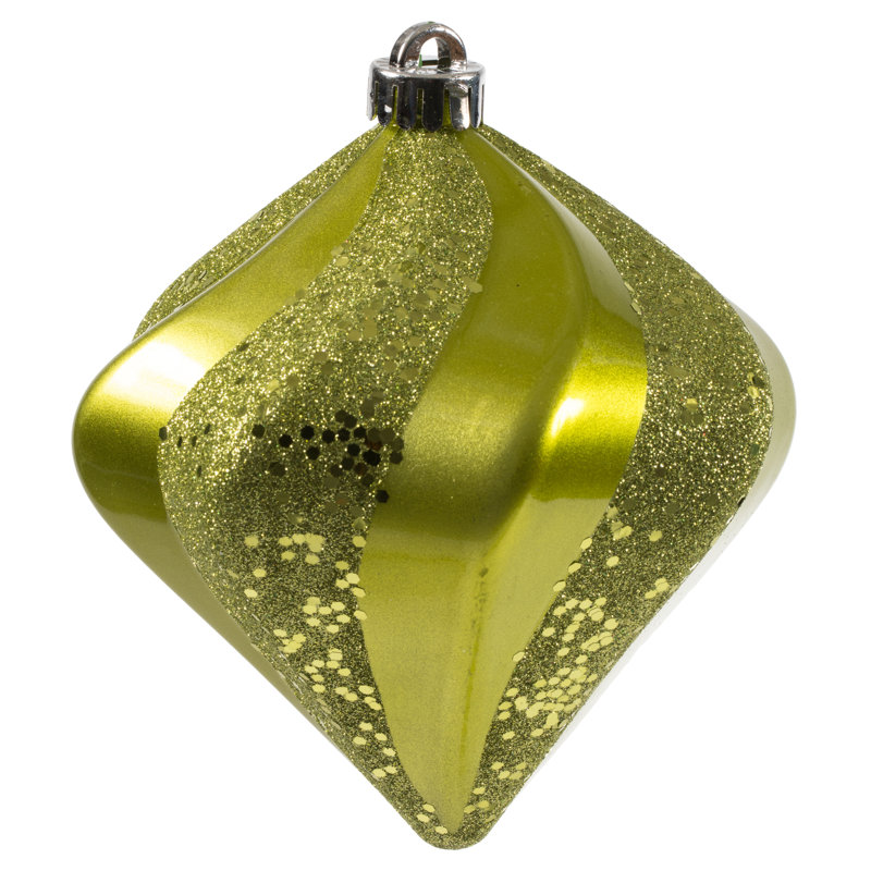 Ornement de Noël Swirl Diamond, Lime