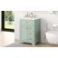 Ensemble de meuble-lavabo moderne 24 po Quillera avec rangement spacieux et panneau de fibres à densité moyenne durable-123817830