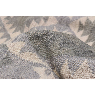 One-of-a-Kind Rectangle 5'3" X 7'6" New Age Wool Area Rug Grey