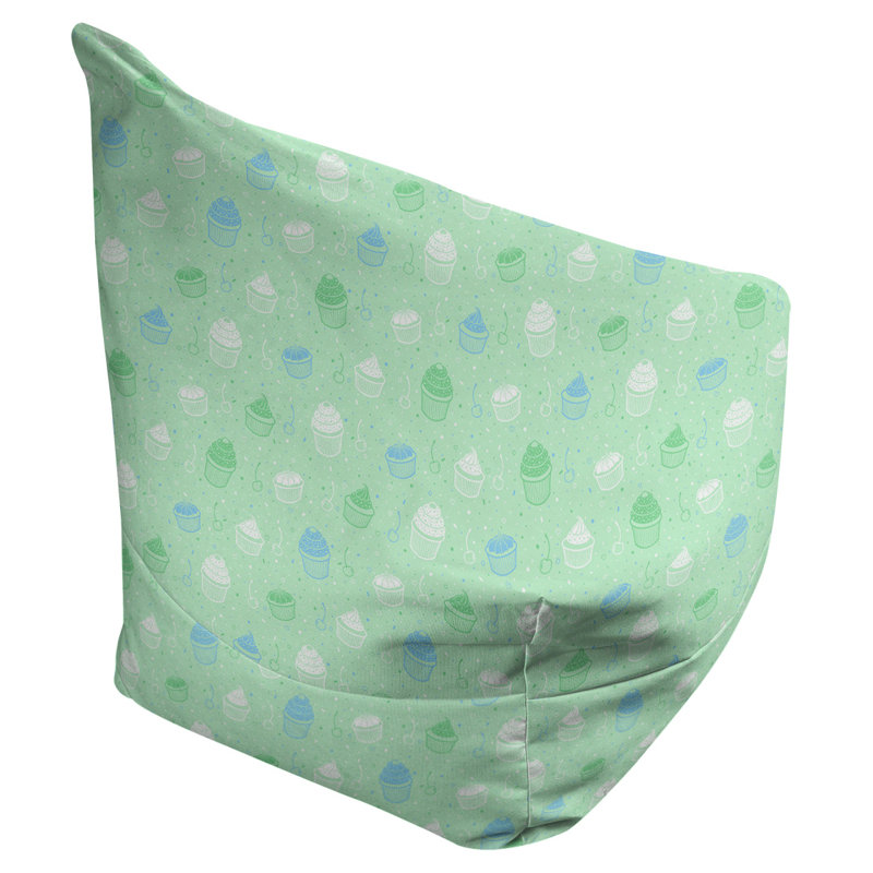 Petite chaise à sacs à billes & Leffel, H 120 po x l 2 po x P 60 po, Rembourrage poly, Vert / Bleu