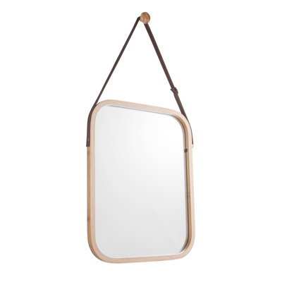 Wood Flat Wall Mirror