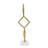Table Decor  Set of 2  14" x 5" x 3"  Gold/White
