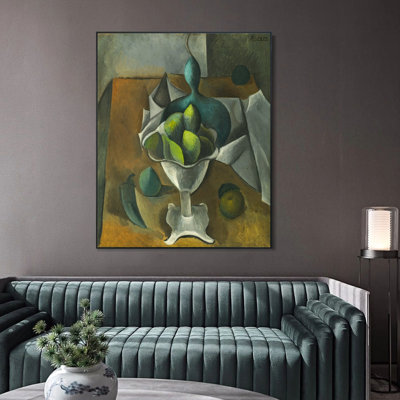 Encadré sur toile, estampe numérique, série Art # 390 par Pablo Picasso, art mural, salon, bureau à domicile, décorations