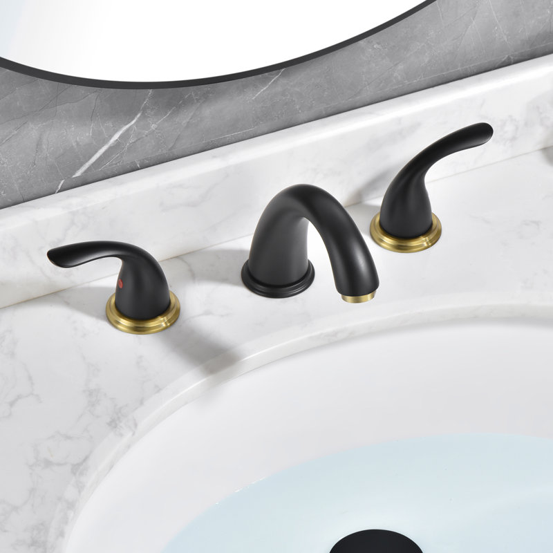 Sumerain Widespread  Bathroom Sink Faucet,Traditional  Two Handle Deck Mount Bathroom Faucet