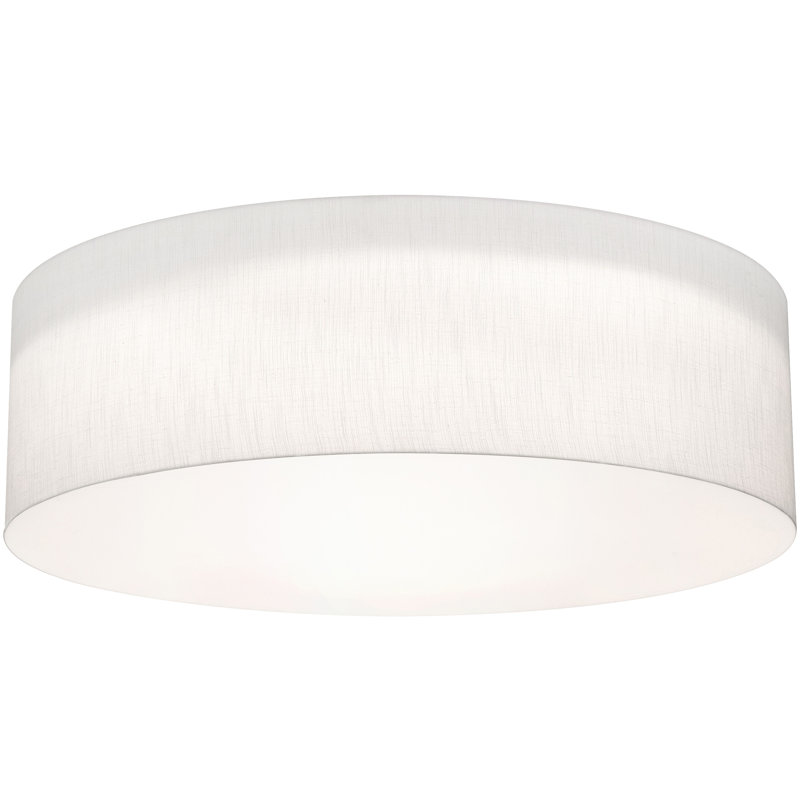 Plafonnier encastré cylindrique à 1 lumière Kley, Oui, Blanc, H 9,5 po x l 30 po x P 30 po
