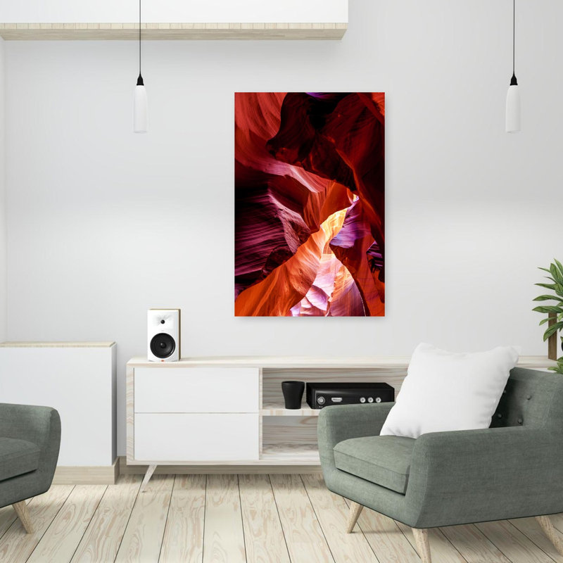 Upper Antelope Canyon Rock Formations, Arizona, États-Unis, paysage contemporain abstrait, art naturel, 36" H x 24" W