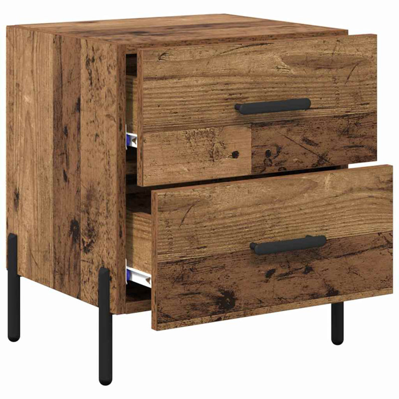 40cm W Manufactured Wood Bedside Table, Old Wood