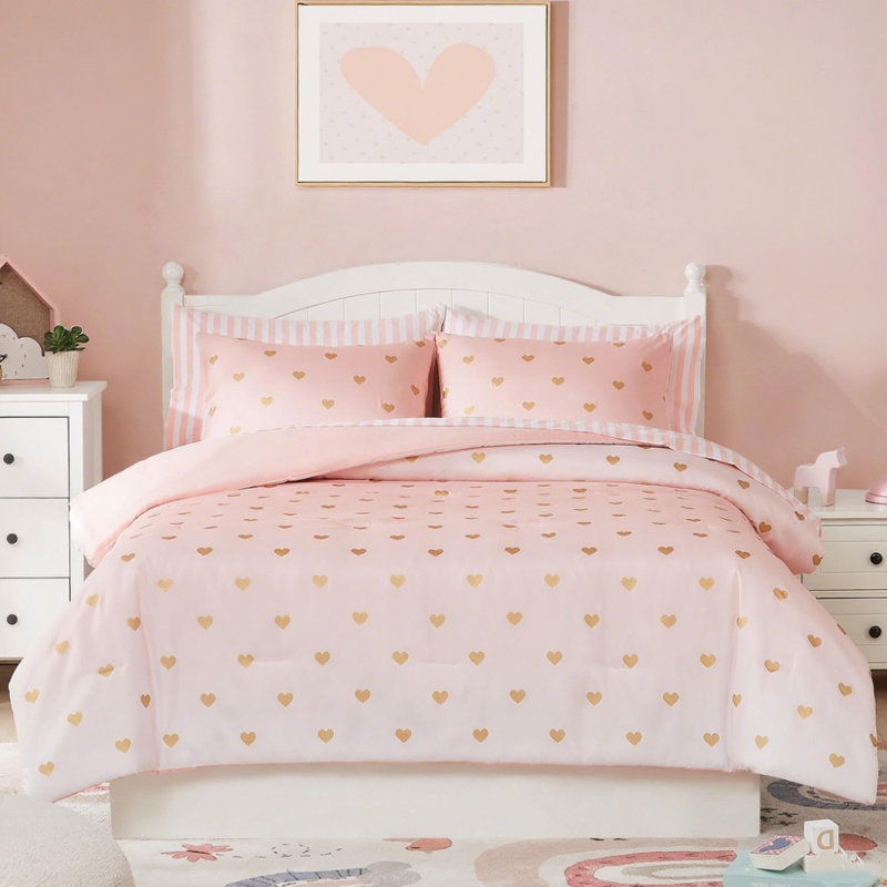 Twin Comforter Set with Sheets for Girls-5 Pieces Twin Bedding Sets