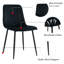 Ensemble de table de salle à manger rectangulaire 71 pouces avec 4 à 6 chaises en velours-132716422-132716426-132716427