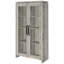 Armoire haute Myerson Grey Driftwood à 2 portes en bois d'ingénierie
