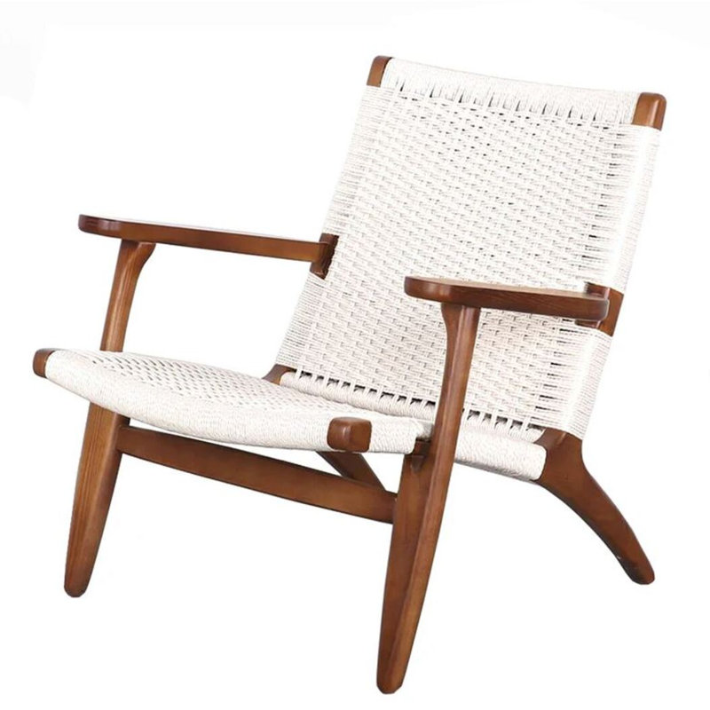 Fauteuil de 27,5 po Marillany, Brun, Filet blanc