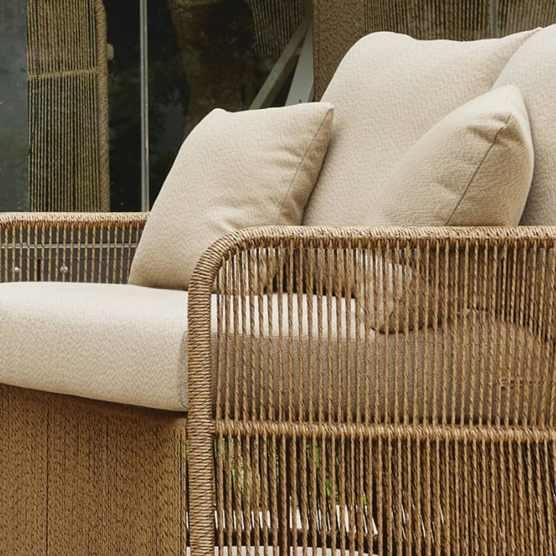 Calixto Outdoor Lounge Chair, Canvas Navy Sunbrella® Canvas