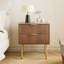 39cm W Metal Bedside Table