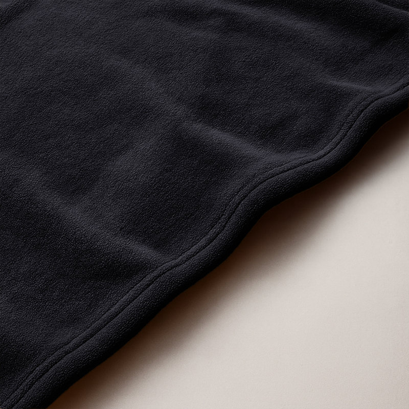 Fairmont Park Solid Color Lightweight, Warm Breathable, Soft Sherpa Fleece Blanket, Black, Kingsize 240cm x 200cm