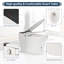 Toilette intelligente à siège chauffant, toilette monobloc, toilette sans réservoir à chasse d'eau automatique sans bidet, avec chasse d'eau à capteur de pied, veilleuse bleue, commande à bouton, chasse d'eau en cas de panne de courant, couvercle à fermeture en douceur