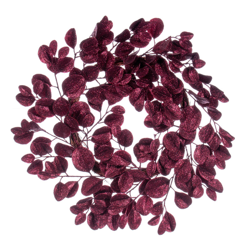 Couronne 24 po PVC pailleté bordeaux 24 po