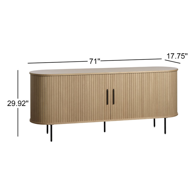 Buffet de 71 po de largeur Iris, Chêne naturel