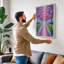 Blossoms Under Glass Romantic - Wrapped Canvas-347290438-347290433
