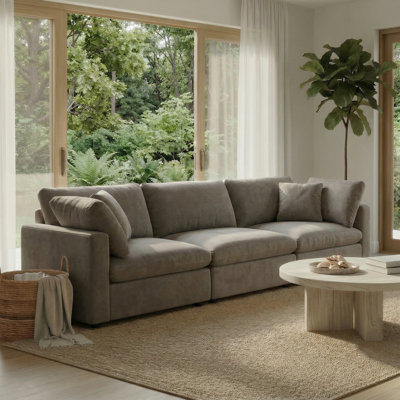 Canapé modulaire surdimensionné à 3 places de 118,5 po de largeur 118,5 po