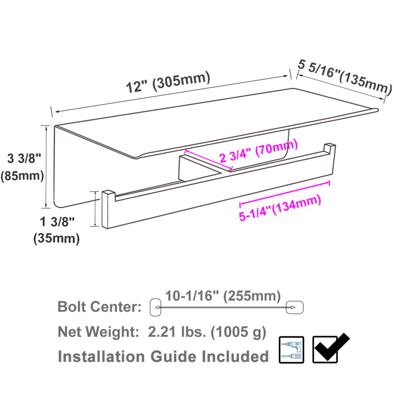 AngleSimple Wall Mount Toilet Paper Holder & Reviews | Wayfair