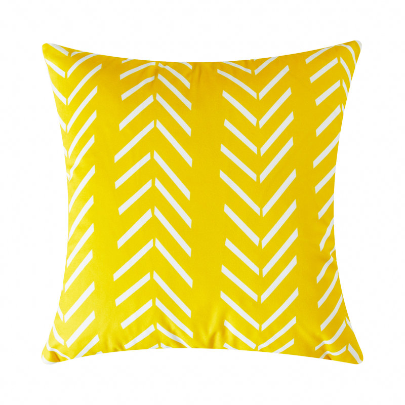 Lendsey Outdoor Square Pillow Cover, Yellow
