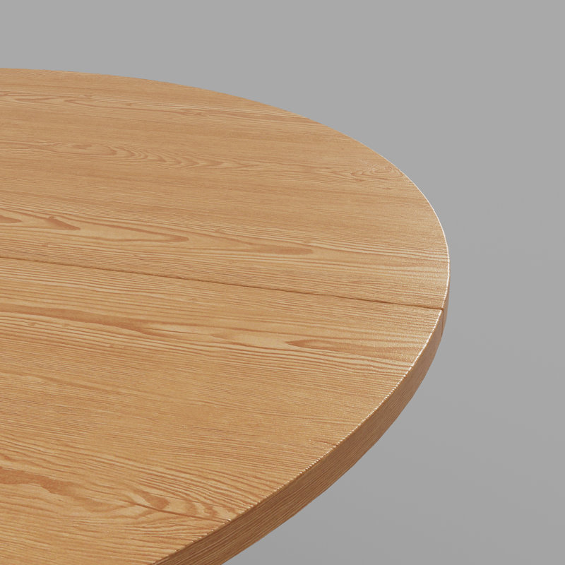 Table de salle à manger extensible en bois massif avec espace de rangement Hiden de 45 po à 105 po Bachman, Chêne
