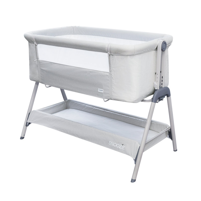 Snoozie Cot Bed, Light Grey