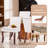 Double-Layer Cushioned Upholstered Dining Chairs-1864895589-1858203714