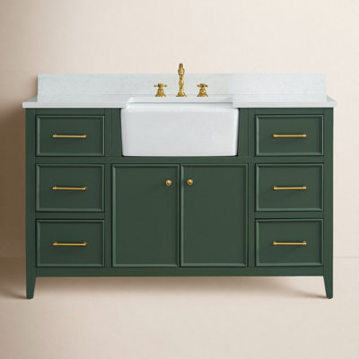 Aisa 54" Pine Single Bathroom Vanity