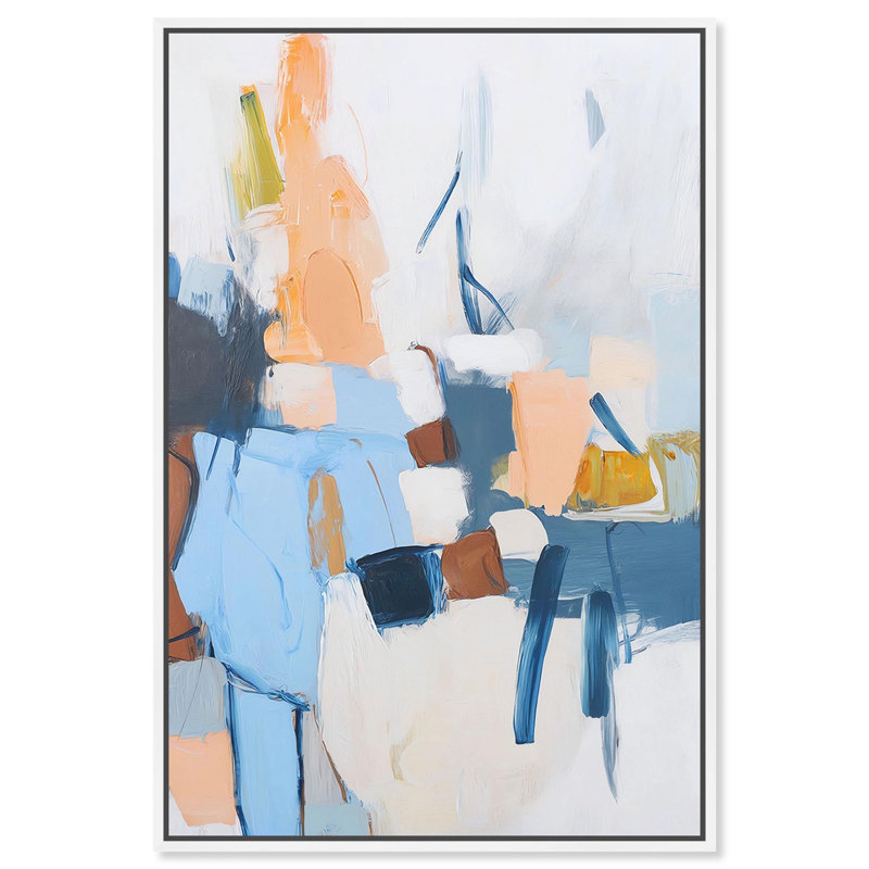 Impression sur toile Brush Palette II Modern Decor par Art Remedy, H 15 po x l 10 po, Toile tendue avec châssis