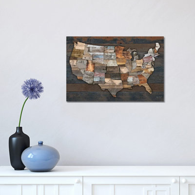 " USA States Map II " by Diego Tirigall Painting Print