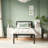 Likins 44" high metal Iron platform bed frame with headboard,heavy duty, high load capacity,easy to assemble,no wobble,Single Beds for Kids,Teens & Students - Compact Space-Saving Design with Frame,Ideal for Dorms, Small Apartments & Guest Rooms,Twin-1288244081