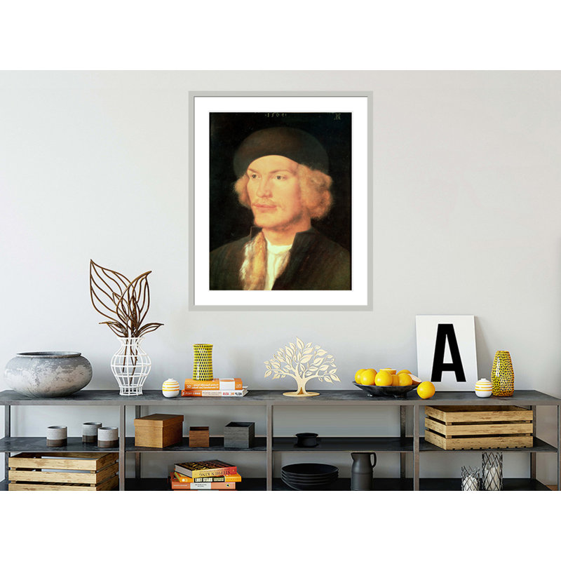 «Young Man» par Albrecht Dürer, impression giclée sur cadre, H 15,74 po x l 13,75 po