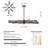 8-matte black adjustable iron pendant light